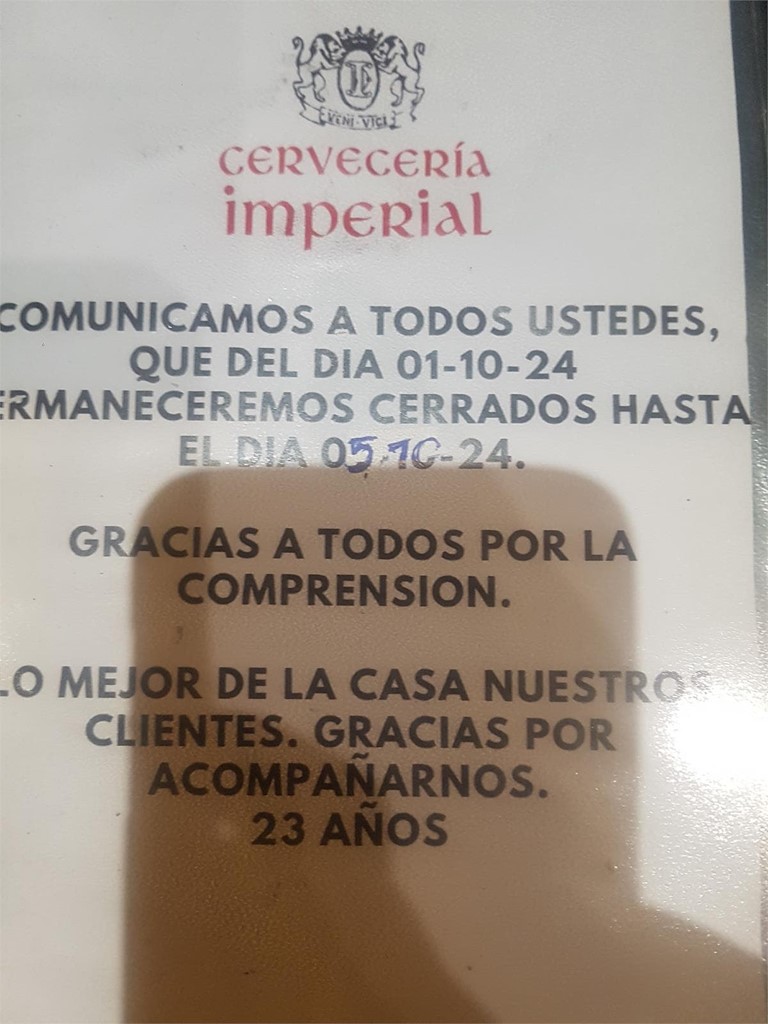 Estaremos cerrados por vacaciones del dia 01-10-2024 hasta el dia 05-10-24 - Imagen 1